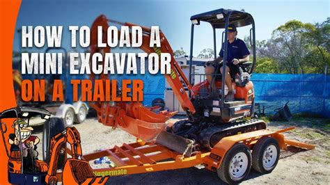 how to load a mini digger on a trailer|mini digger trailers used.